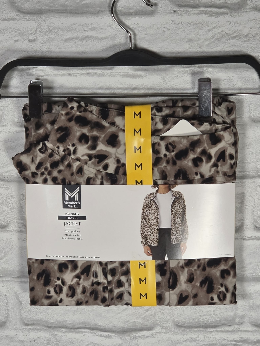 Member's Mark Women's Leopard Print Travel Jacket - Brown/Black